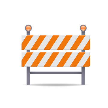 road barrier flat vector icon
