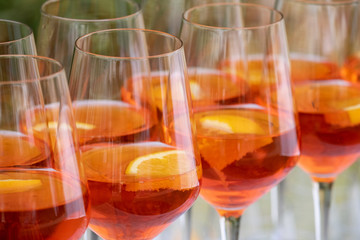Aperitif with spritz aperol