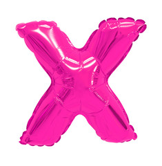 Letter x English alphabet pink