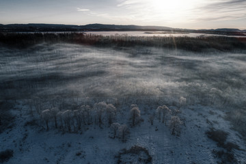 Obraz premium 冬の空撮