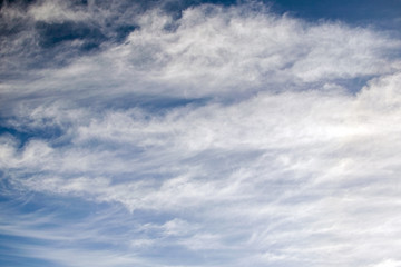 Beautiful clouds with sunlight against the blue sky