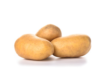 Potato isolated on white background. Copy space