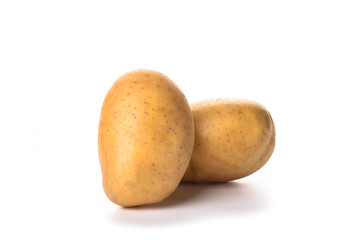 Potato isolated on white background. Copy space