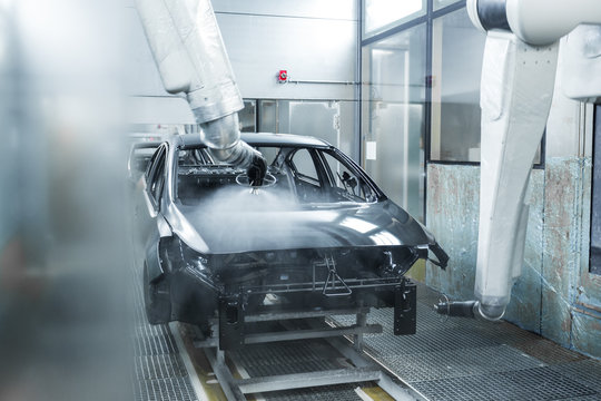 car painting conveyor automated