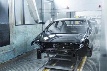 car painting conveyor automated