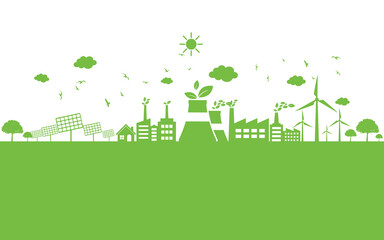 Green ecology City environmentally friendly 