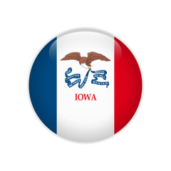 Flag Iowa button