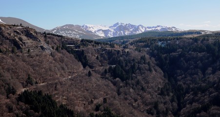 paysage du somment de la roche Sanadoire, Auvergne