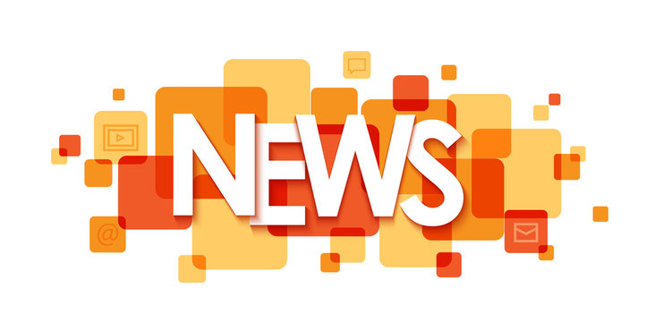 NEWS colorful typography banner