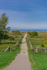 Footpath to the beach at the German Baltic Sea coast