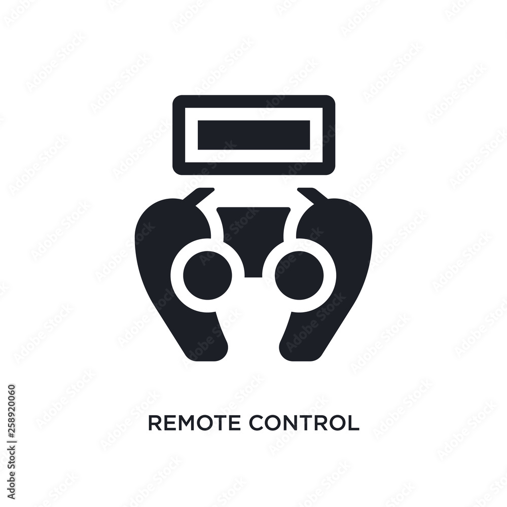 Poster black remote control isolated vector icon. simple element illustration from augmented reality concep