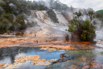 Orakei Korako geothermal area Taupo Volcanic Zone Northern Island New Zealand