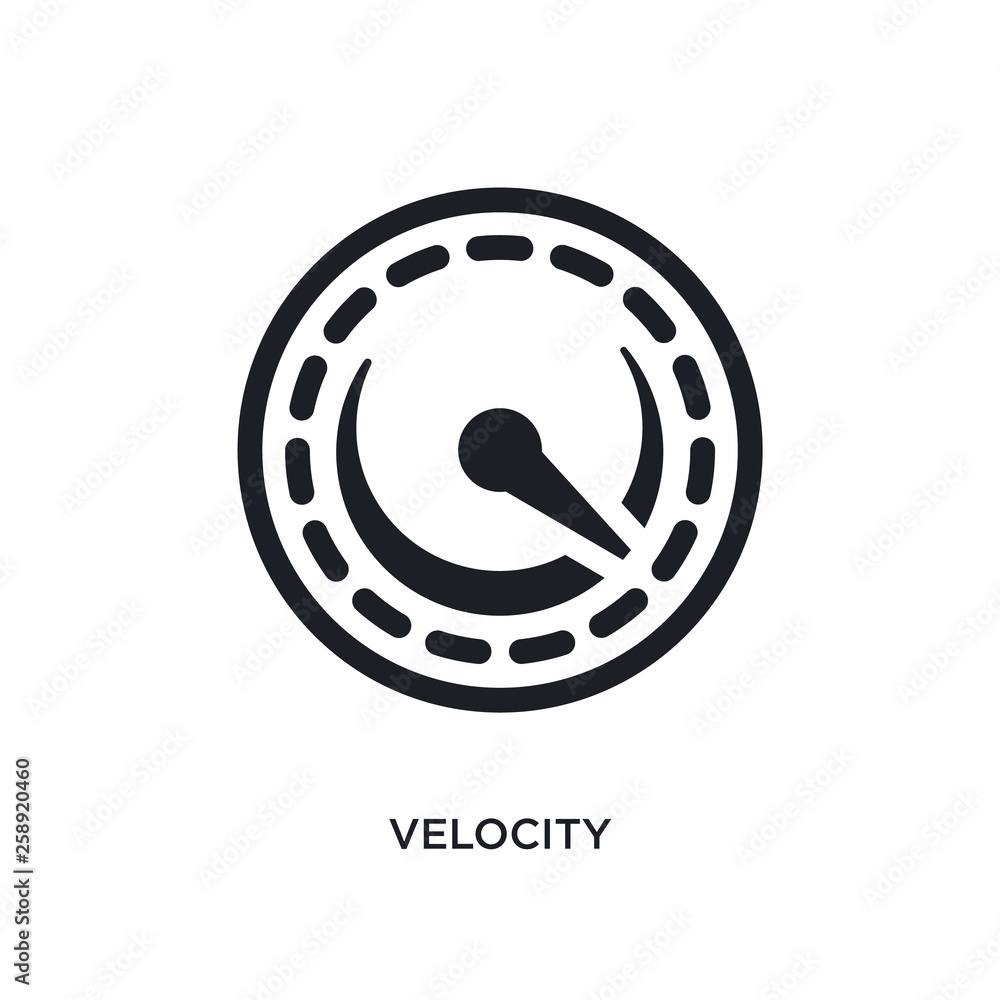 Poster black velocity isolated vector icon. simple element illustration from big data concept vector icons.