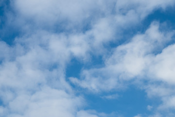 Blue sky texture with clouds. Sky blue clouds background. Space texture. Natural scene of cloudscape. Abstract pattern with cloud blue sky in summer.