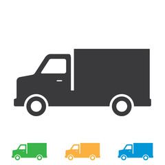 Delivery car Service. Fast and express delivery car sign for website vector eps10. Delivery truck icon