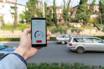 Smart home concept on the city streets