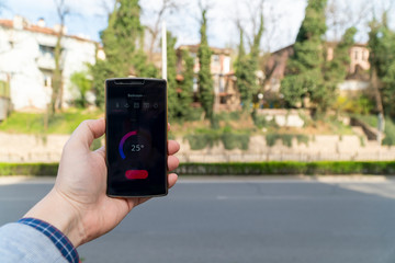 Smart home concept on the city streets