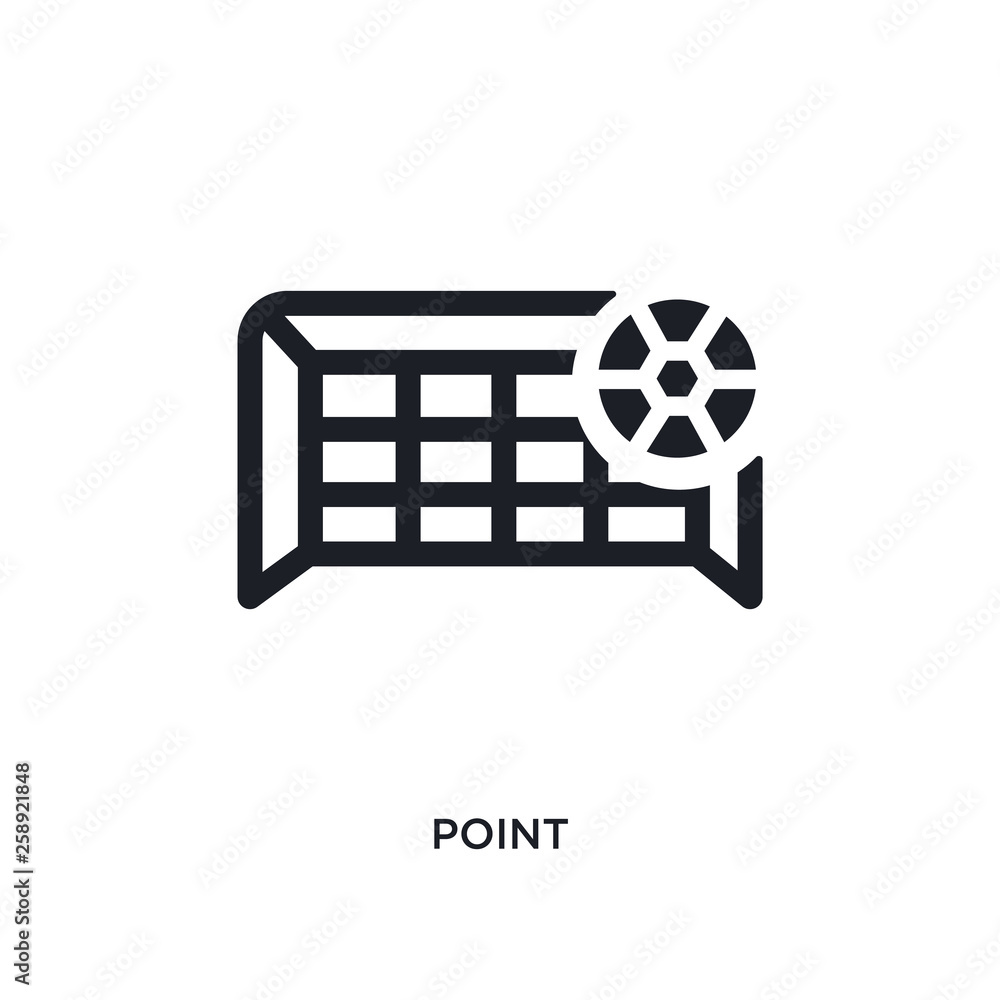 Poster black point isolated vector icon. simple element illustration from football concept vector icons. po