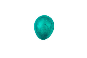 Colorful handmade easter egg isolated on a white background