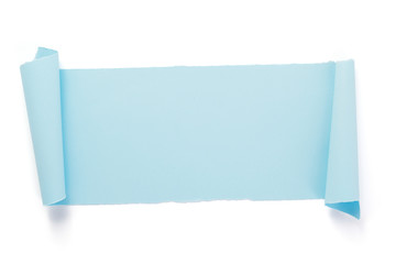 curved or scrolled paper isolated at white