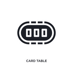 black card table isolated vector icon. simple element illustration from furniture and household concept vector icons. card table editable black logo symbol design on white background. can be use for