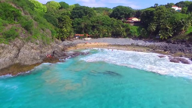 Beautiful view at brazilian beach - Praia do Cachorro - Video by Drone