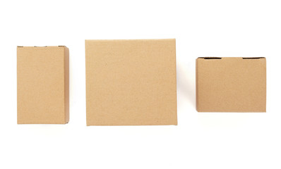 cardboard box on white background