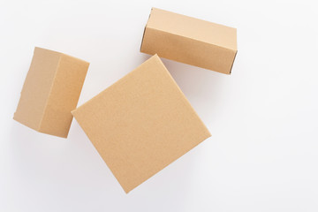 cardboard box on white background