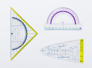 ruler metric at white background