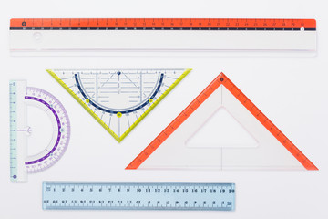 ruler metric at white background