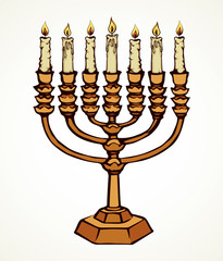 Menorah. Vector drawing