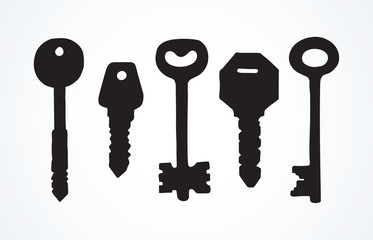 Key. Vector drawing