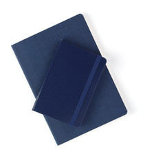 closed notebook or notepad at white background