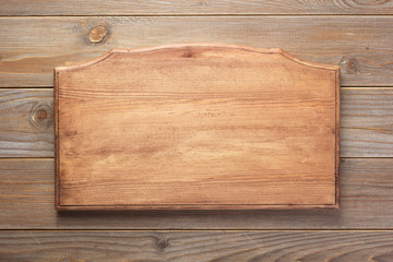 sign board and wooden background texture
