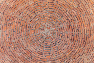 Circular Red Brick Texture