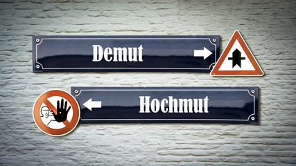 Schild 405 - Demut