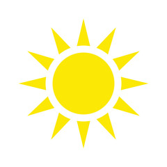 Sun icon vector isolated
