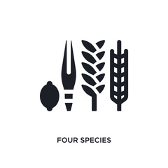 black four species isolated vector icon. simple element illustration from religion concept vector icons. four species editable logo symbol design on white background. can be use for web and mobile
