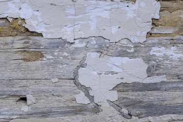 old wall with peeling paint