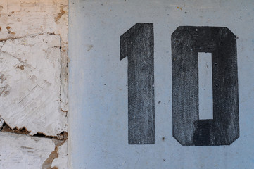 number on a wall