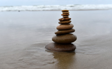 Fototapeta na wymiar stones in the beach