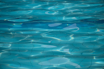 Surface water pool wave is  blue color abstract background