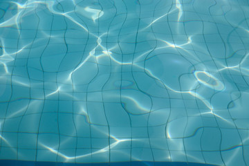 Surface water pool wave is  blue color abstract background