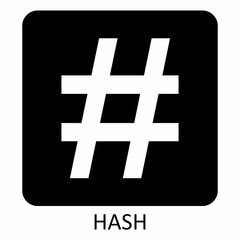 Hashtag symbol illustration