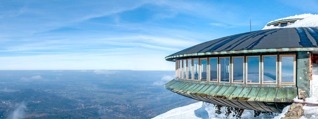 Meteorological Observatory - Sniezka Mountain 1603, Snezka, Schneekoppe, Karkonosze National Park,...