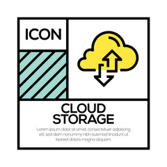 CLOUD STORAGE ICON CONCEPT