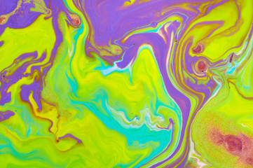 Colourful acrylic bubbles.Abstract ink design template mixed texture background. Liquid color...
