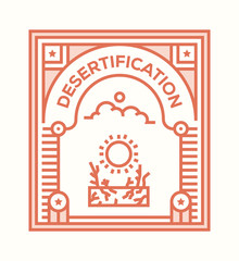 DESERTIFICATION ICON CONCEPT