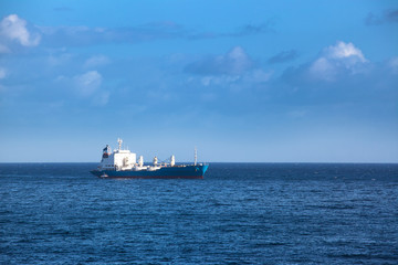 cargo ship in the ocean