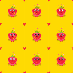 cute Strawberry seamless pattern